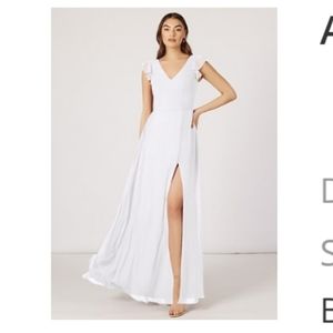 Azazie Claudine Wedding or Bridesmaid Dress in White